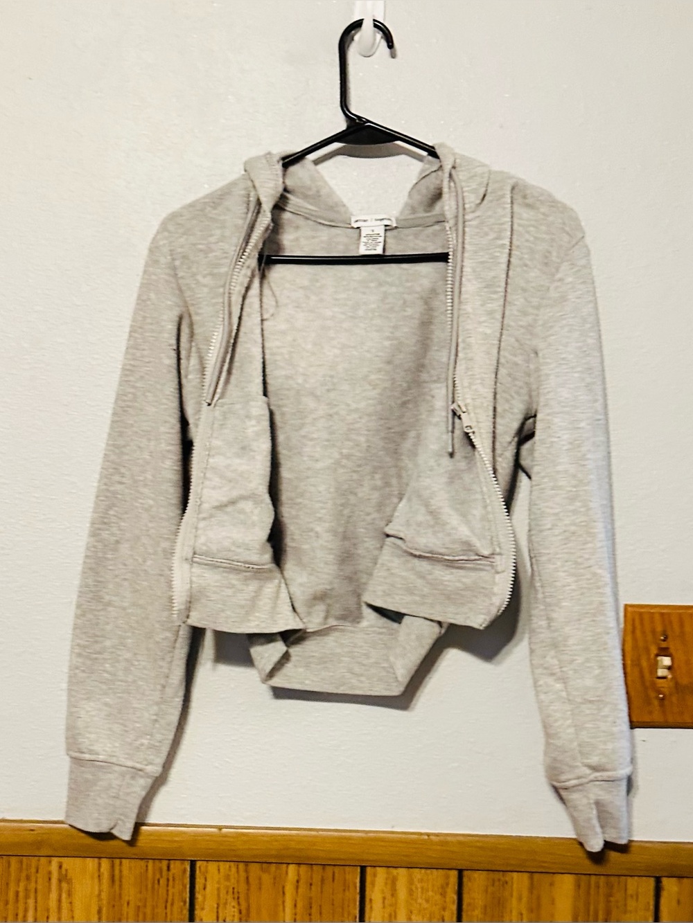 Better Together women size SMALL Light Gray Hooded Zip-Front Outdoor jacket